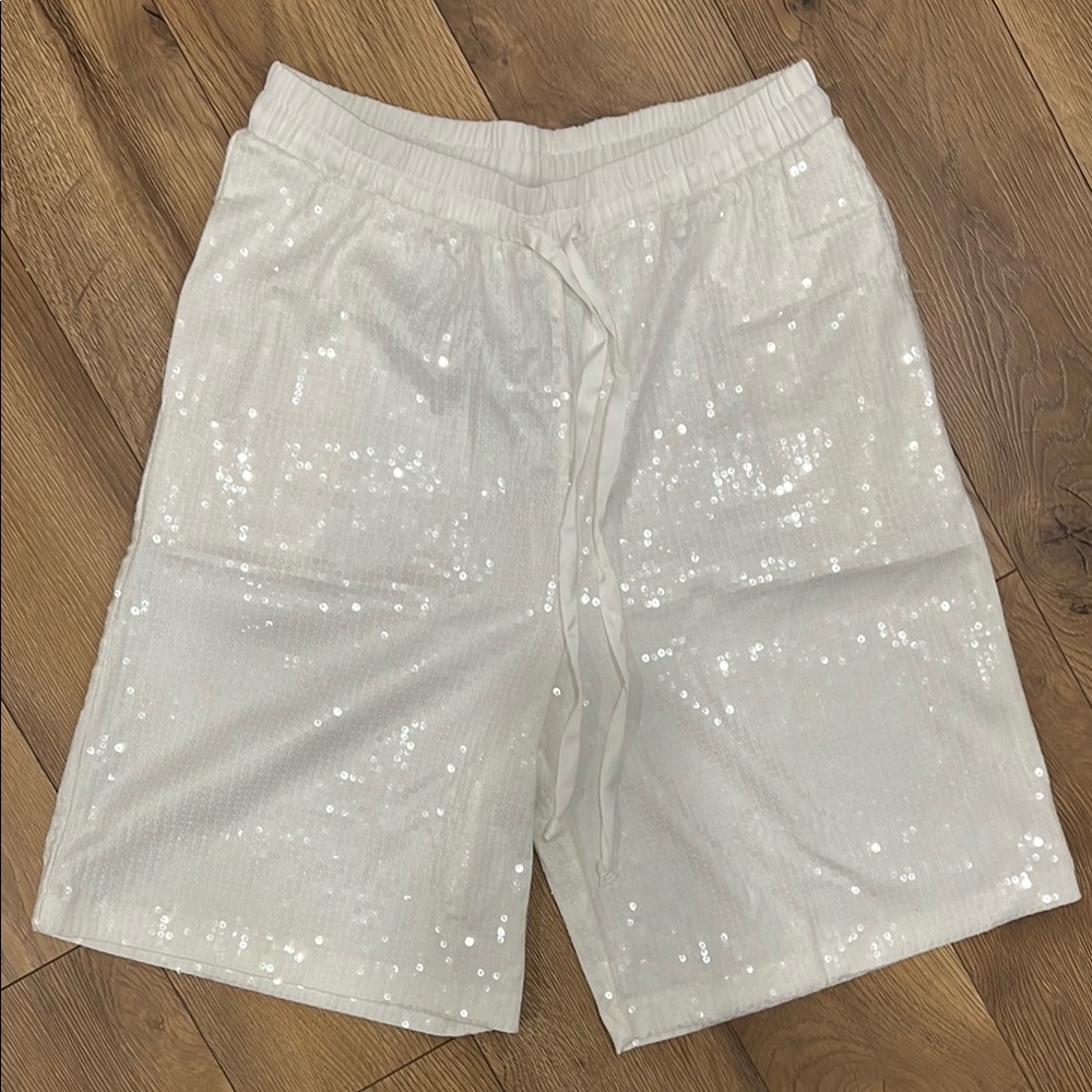 Express White Sequin Women's Shorts